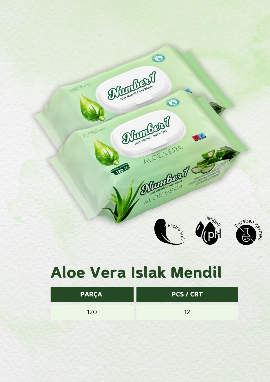 Number 1 Aloevera Kokulu Islak Mendil
