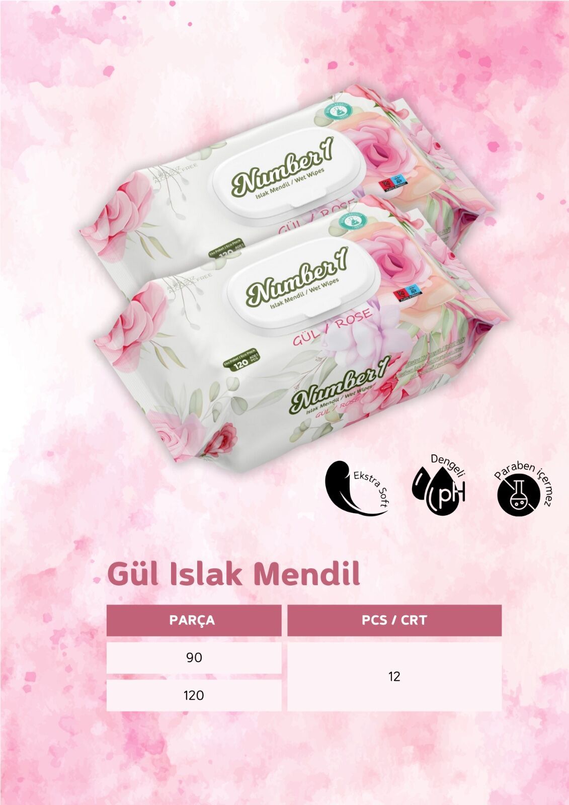 Gül Kokulu Islak Mendil  90'lı