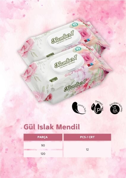 Gül Kokulu Islak Mendil  90'lı