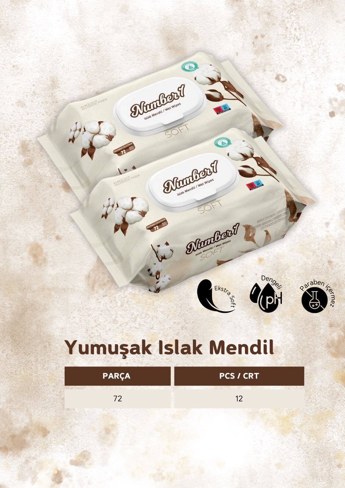 Soft Islak Mendil 72'li